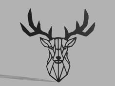 Deer Wall Sculpture 3 Part Printable 3D Printer Model