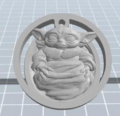 Baby Yoda Earring & Pendant 3D Printer Model