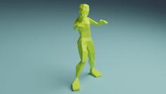 Low Poly Zombie 3D Printer Model