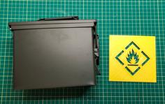 Flammable Contents Logo Stencil 3D Printer Model