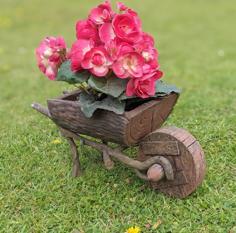 Cartoon-Style Wheelbarrow Planter 3D Printer Model