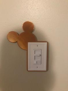 Mickey Mouse Light Switch Frame 3D Printer Model