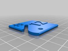 Slotted Key Tag 3D Printer Model