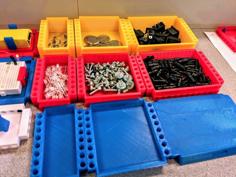 Modular Storage Tray (LEGO Technic Compatible) 3D Printer Model