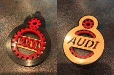 AUDI GEAR KEY CHAIN 3D Printer Model