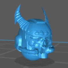 Chaos Horned Head 3D Printer Model