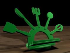 Cookbook Stand 3D Printer Model