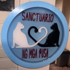 Cat Sanctuary Logo 3D Printer Model