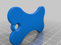 Simple Pet Tag 3D Printer Model