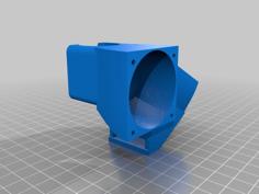 E3D V6 Dual 40mm Fan Adapter 3D Printer Model