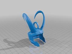 Loki Helm Keychain 3D Printer Model