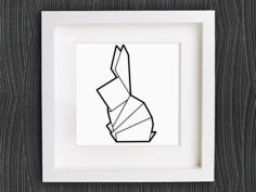 Customizable Origami Sitting Bunny 3D Printer Model