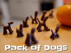 Configurable Pack Of Dogs 3D Printer Model