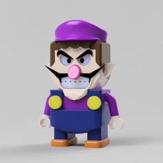 Waluigi “LEGO WALUIGI” Style 3D Printer Model