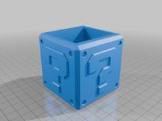 Mario Question Block Planter Pot 3D Printer Model