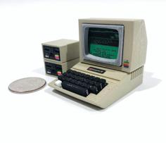 Mini Apple ][ – Now With Monitor And Disk Drives! 3D Printer Model