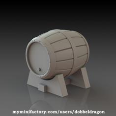 Wooden Barrel 3D Printer Model