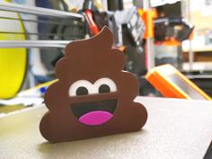 The “Pile Of Poo” Emoji 3d Badge 3D Printer Model