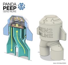 PANDApeep Gen2 Inline 3D Printer Model