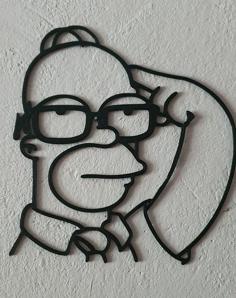 Homer Simpson – Thinking – Wallart 3D Printer Model