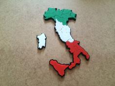 Italy Map Puzzle 3D Printer Model