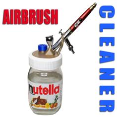 Airbrush Cleaner (Nutella Jar) For Harder & Steenbeck Infinity, Evolution, Badger 150 And Generic Chinese 3D Printer Model