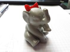 Baby Elephant With Bowtie 3D Printer Model