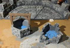 Fantasy Wargame Terrain – Well And Ruined Well 3D Printer Model