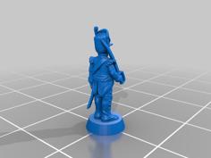 10mm Napoleonic British Officer 3D Printer Model