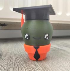 Gradutaion Cap For Kawaii Cactus By 3Dwelder 3D Printer Model