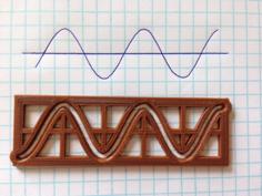 Sine Cosine Graph Template 3D Printer Model