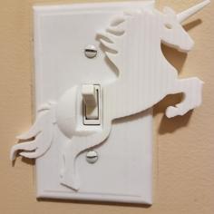 Unicorn Light Switch Cover 3D Printer Model