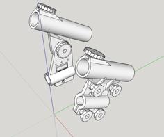 Universal Fishing Rod Wheelchair Mount 3D Printer Model