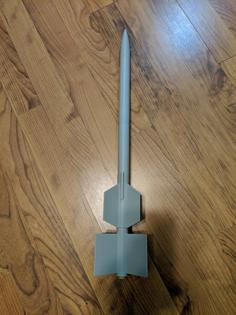 Rocket For Estes Engines (A8-3 – C6-7) Two Stage 3D Printer Model