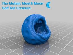 Mutant Mouth Moon Golf Ball Creature 3D Printer Model