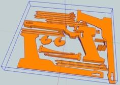 Crosslock – 1 Hand Rubber-band Powered Crossbow With Arrows 3D Printer Model