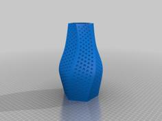 Hex Vase With Patterned Hemispheres 3D Printer Model