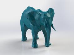 Low Poly Elephant 3D Printer Model