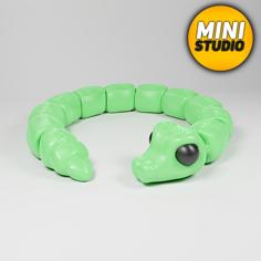 Articulated Flexi Cute Snake 3D Printer Model