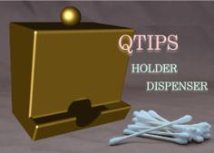 Cotton Swabs Holder Dispenser // Distributeur De Coton Tige 3D Printer Model