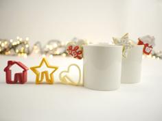 Mug Christmas Cookie Cutters 3D Printer Model