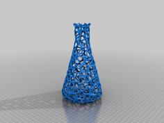 Hollow Voronoi Erlenmeyer Flask Beaker 3D Printer Model