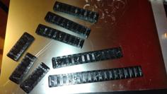 URX 3 And 3.1 Side And Bottom Picatinny Rails Set For M4 AR15 AK And Others 3D Printer Model