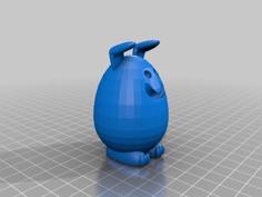 Smiling Bunny Egg 3D Printer Model