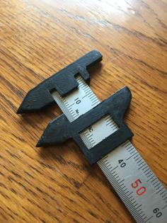 Ruler Slider (Caliper & Hole Distance) 3D Printer Model