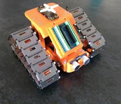 Dave-mod-Tom-Tri-Track Dual Servo Robot Chassis 3D Printer Model