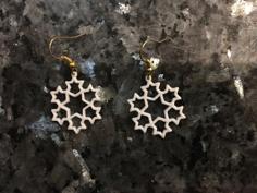 Snowflake Earrings 1 3D Printer Model