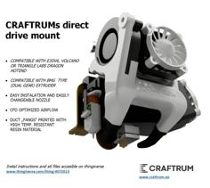 CRAFTRUMs Direct Drive With BMG Extruder And E3Dv6 3D Printer Model