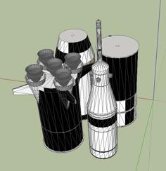 Saturn V Rocket 3D Printer Model