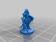 Dragonborn Paladin Miniature 3D Printer Model